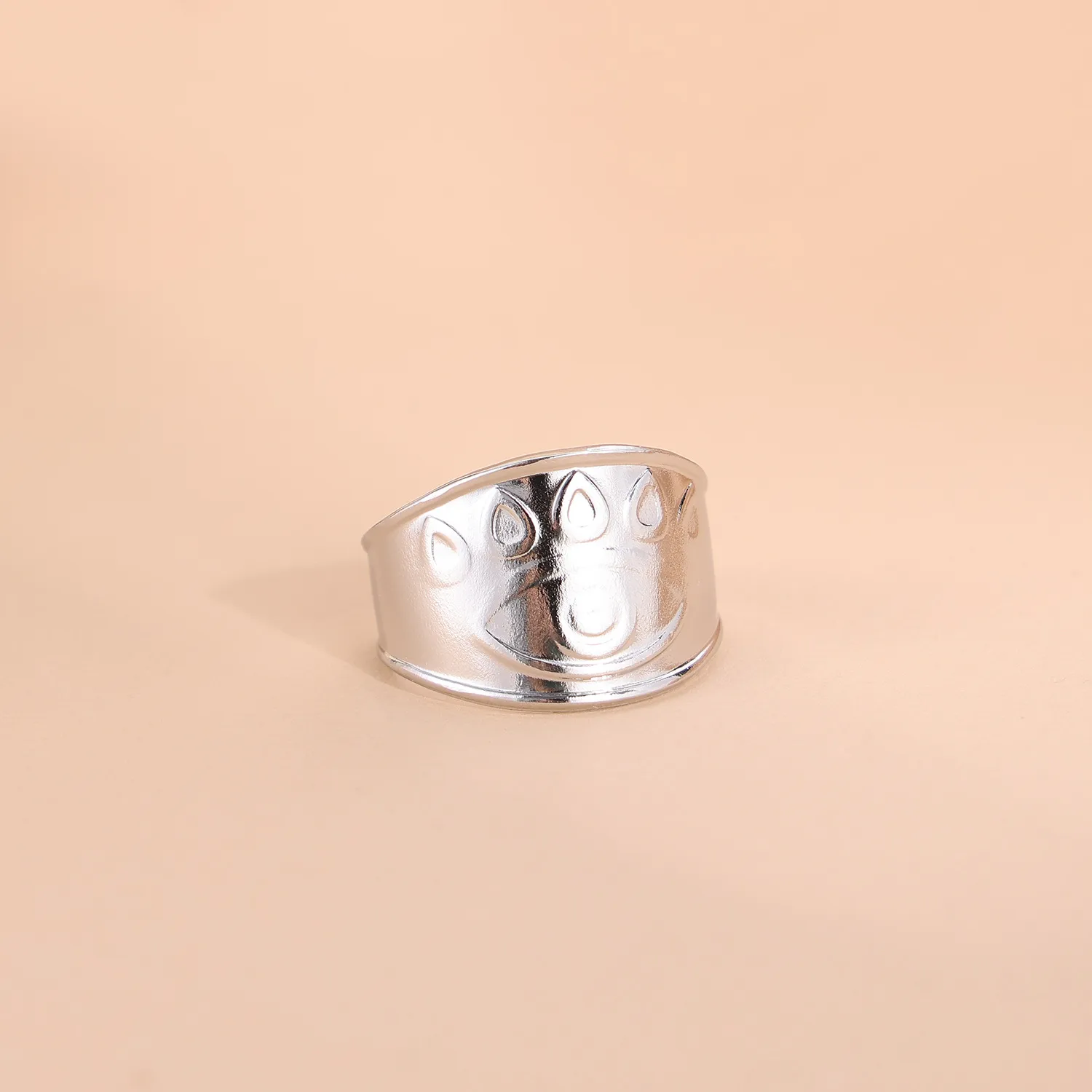 Wholesale Jewelry Simple Style Geometric Titanium Steel Zircon Plating Inlay Open Rings display picture 9