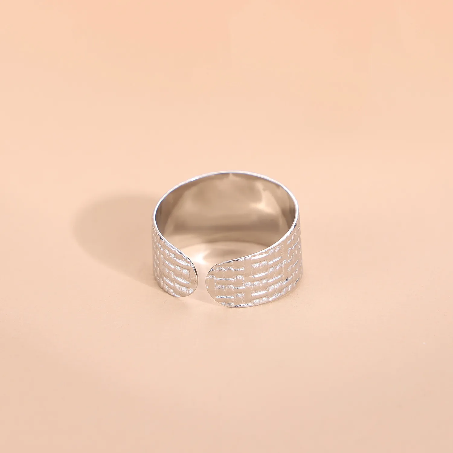 Wholesale Jewelry Simple Style Geometric Titanium Steel Zircon Plating Inlay Open Rings display picture 15