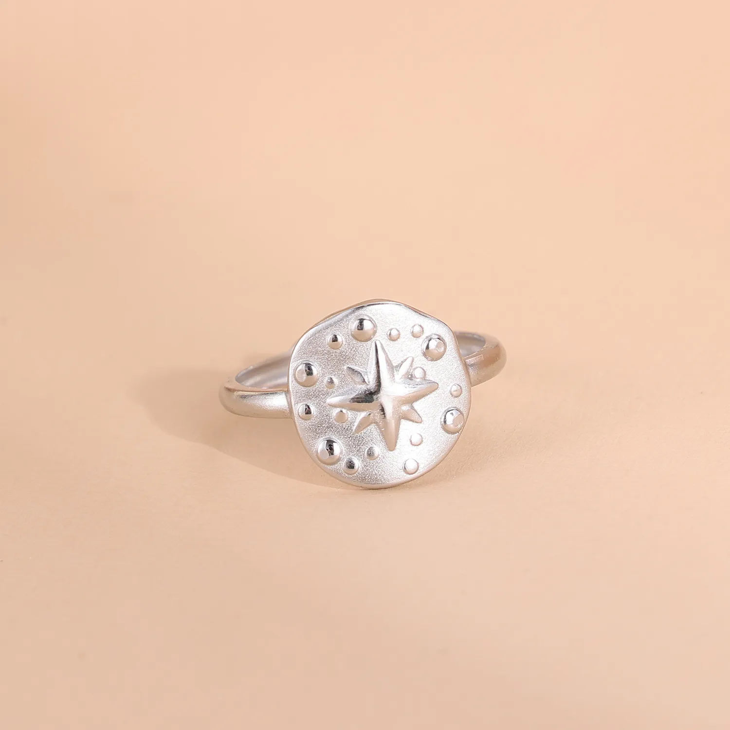 Wholesale Jewelry Simple Style Geometric Titanium Steel Zircon Plating Inlay Open Rings display picture 18