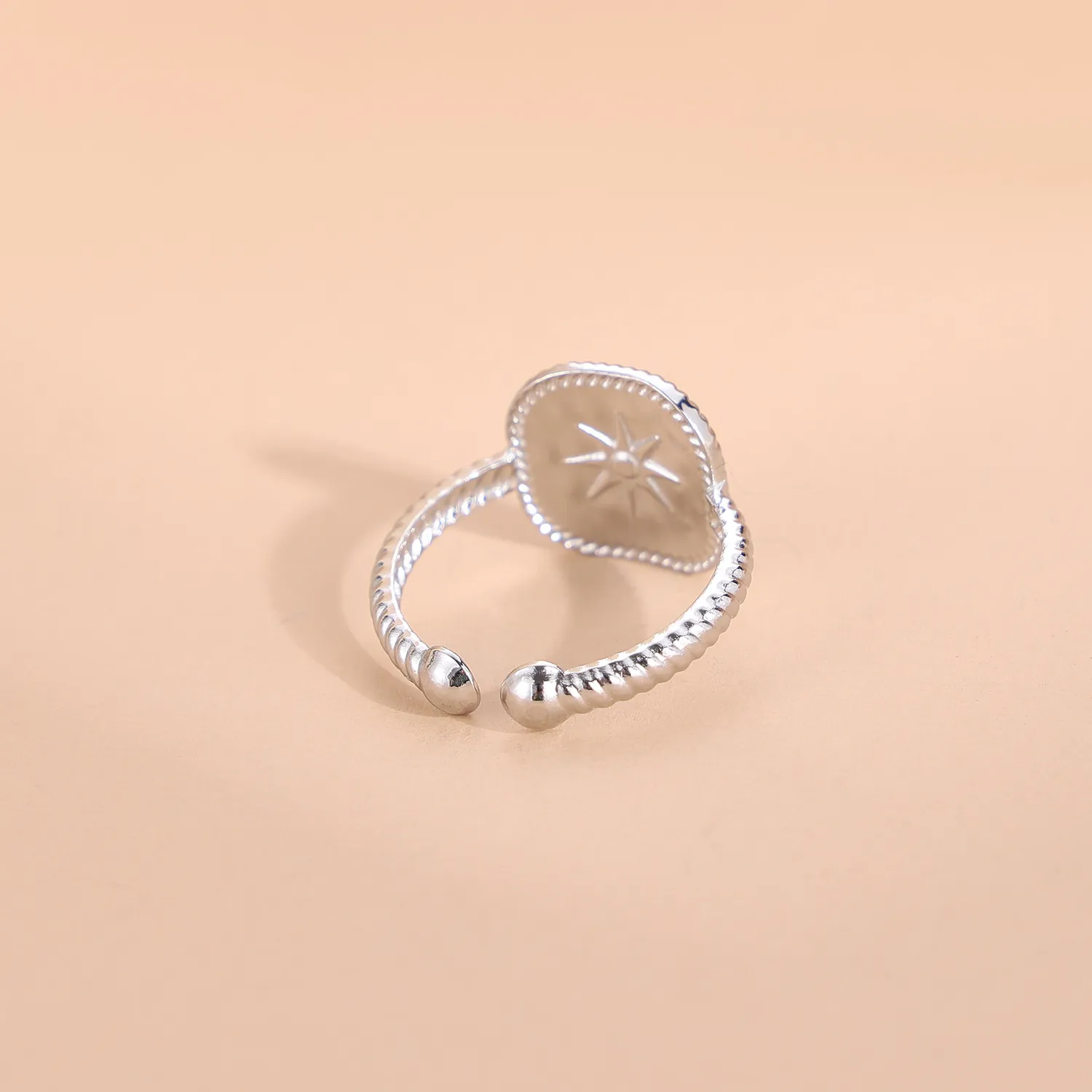 Wholesale Jewelry Simple Style Geometric Titanium Steel Zircon Plating Inlay Open Rings display picture 21