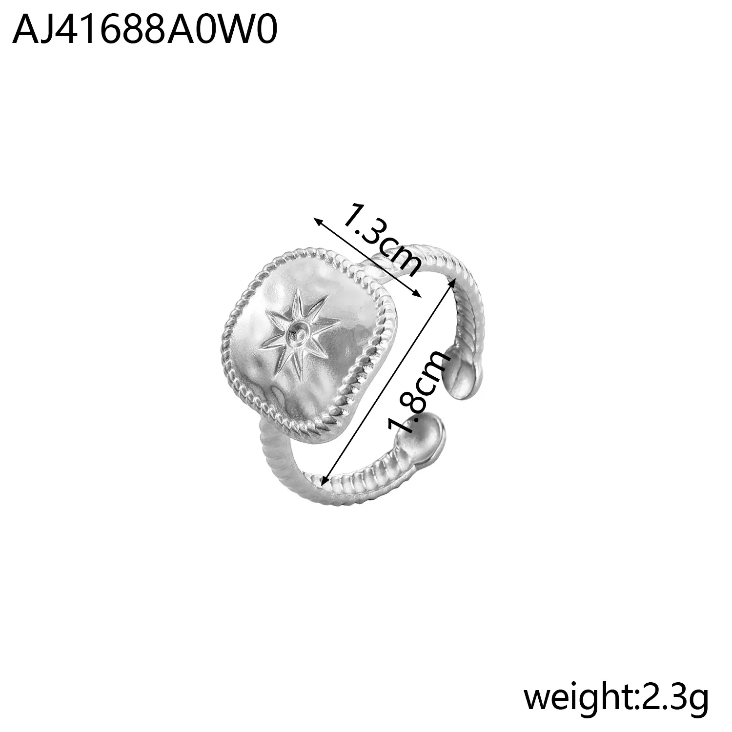 Wholesale Jewelry Simple Style Geometric Titanium Steel Zircon Plating Inlay Open Rings display picture 22