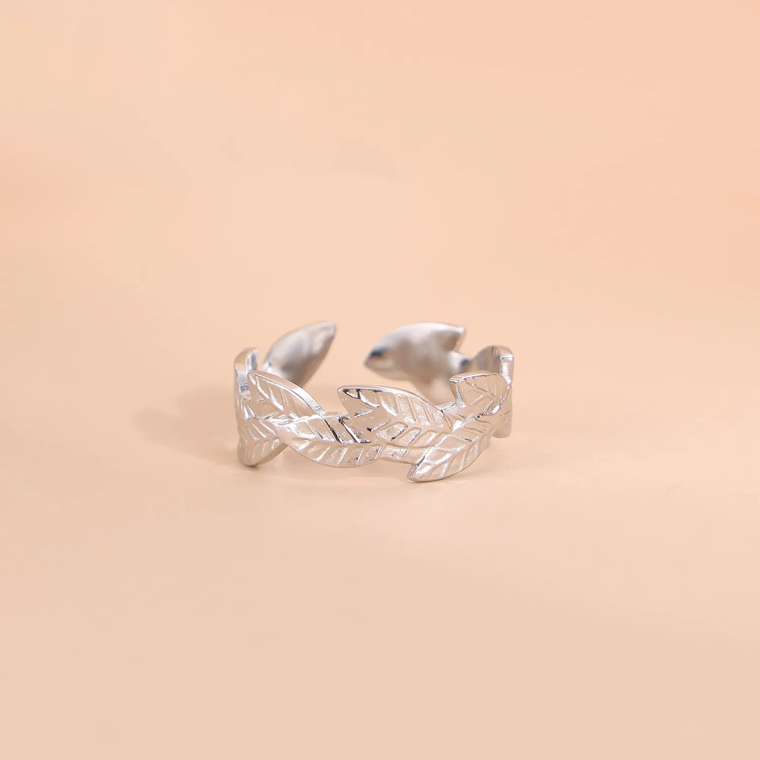 Wholesale Jewelry Simple Style Geometric Titanium Steel Zircon Plating Inlay Open Rings display picture 27