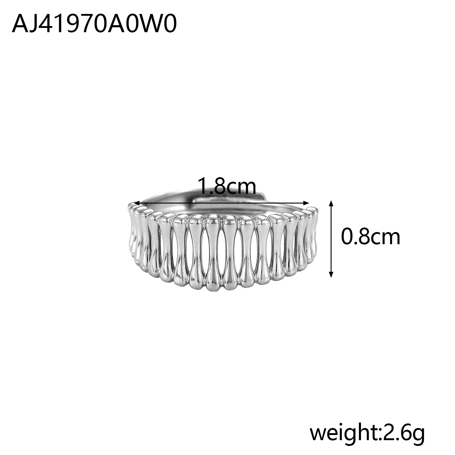 Wholesale Jewelry Simple Style Geometric Titanium Steel Zircon Plating Inlay Open Rings display picture 31