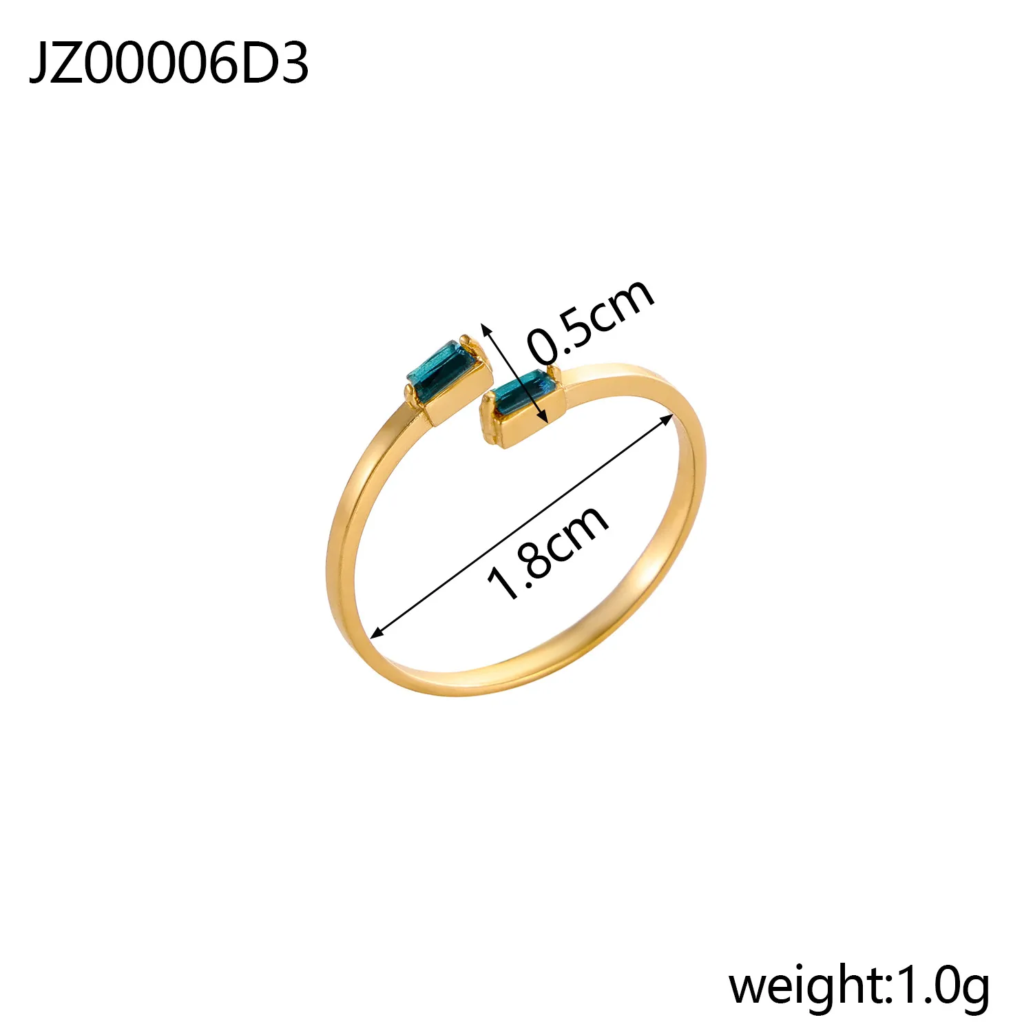 Wholesale Jewelry Simple Style Geometric Titanium Steel Zircon Plating Inlay Open Rings display picture 9