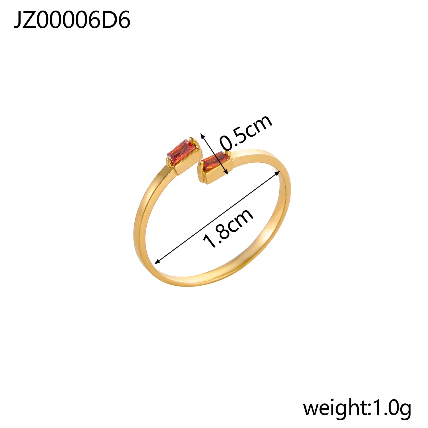 Wholesale Jewelry Simple Style Geometric Titanium Steel Zircon Plating Inlay Open Rings display picture 15