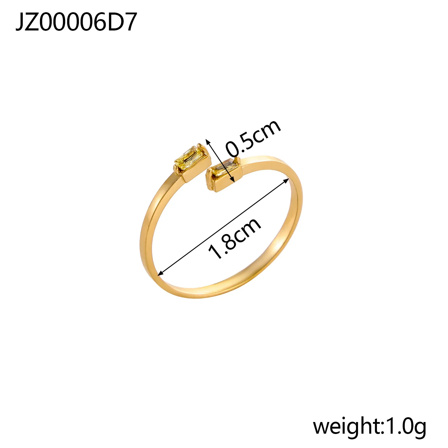 Wholesale Jewelry Simple Style Geometric Titanium Steel Zircon Plating Inlay Open Rings display picture 17