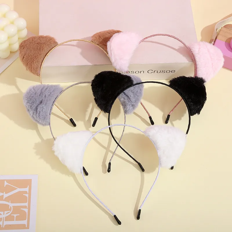 Internet Celebrity Hair Band Face Wash Hair Band Cute Kitten Ear Makeup Mask Face Wash Hair Band Anti-slip Anti-drop Headband display picture 1