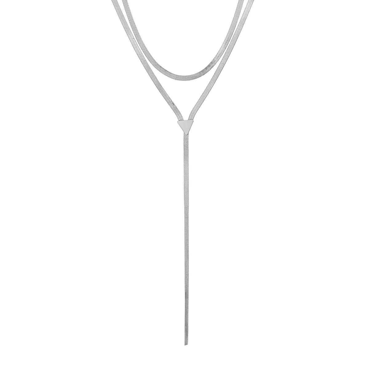 Copper Exaggerated Simple Style Lines Tassel Pendant Necklace display picture 4