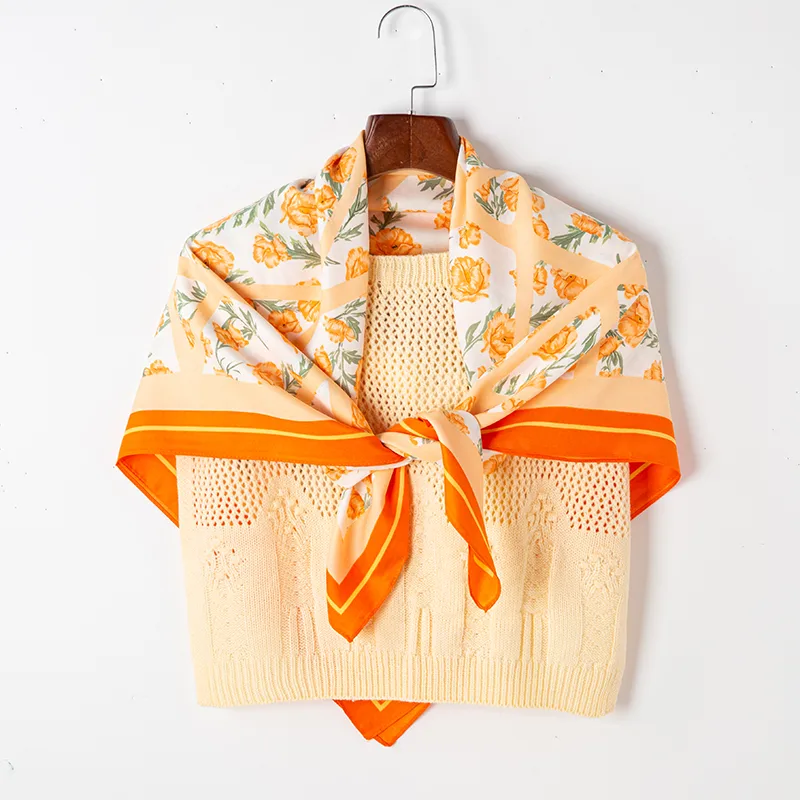 Adults Casual Wedding Pastoral Letter Cotton And Linen Printing Floral Scarf display picture 8