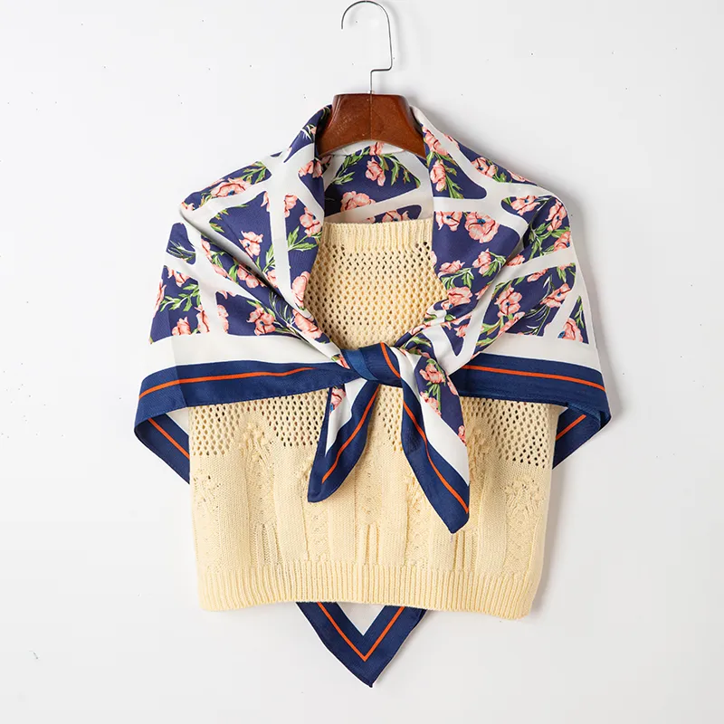 Adults Casual Wedding Pastoral Letter Cotton And Linen Printing Floral Scarf display picture 9