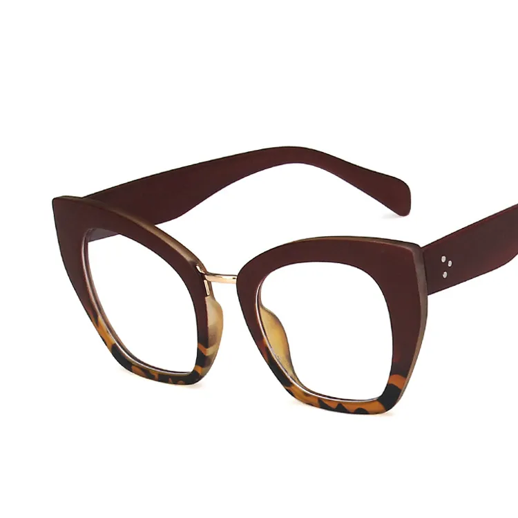 Retro Leopard Pc Cat Eye Full Frame Optical Glasses display picture 1