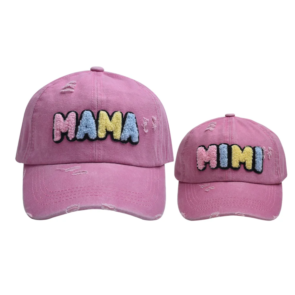 Mother&Daughter Mother&Son Simple Style Letter Embroidery Letter Embroidery Curved Eaves Baseball Cap display picture 6