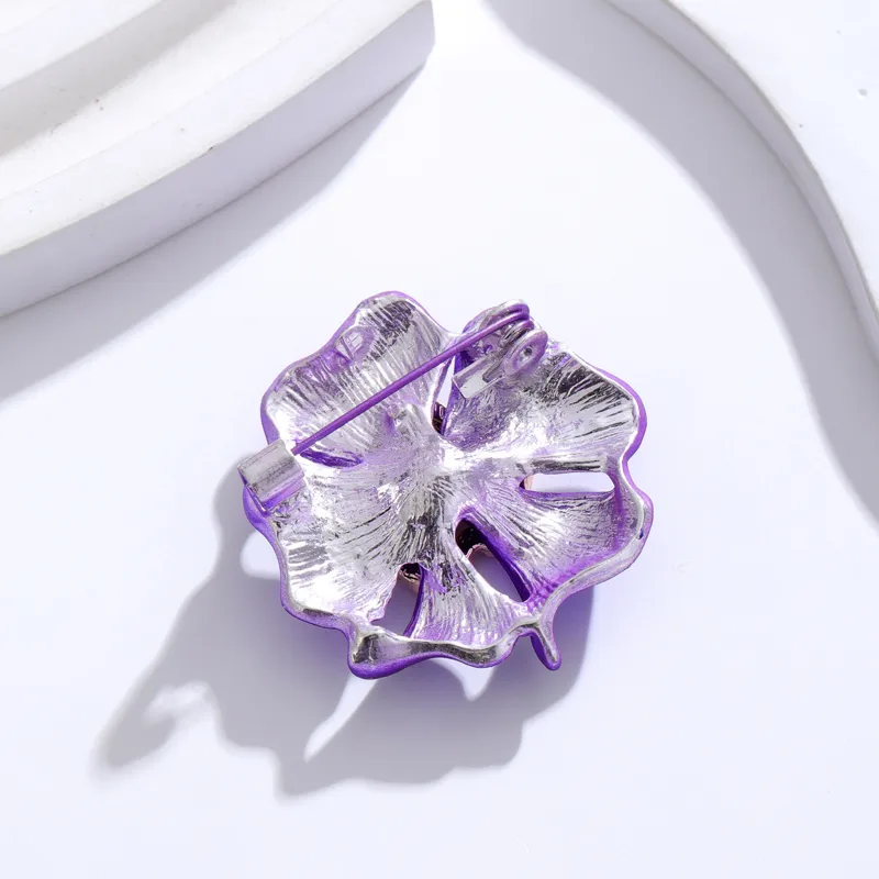 IG Style Human Leaf Flower Alloy Inlay Rhinestones Unisex Brooches display picture 4