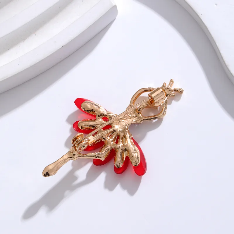 IG Style Human Leaf Flower Alloy Inlay Rhinestones Unisex Brooches display picture 10