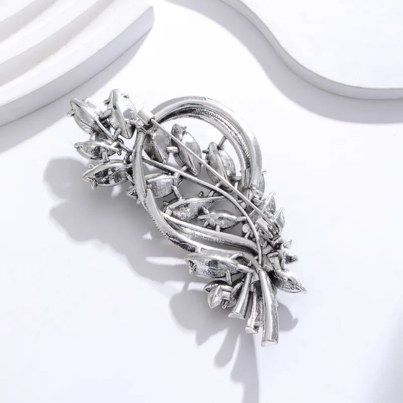 IG Style Human Leaf Flower Alloy Inlay Rhinestones Unisex Brooches display picture 28
