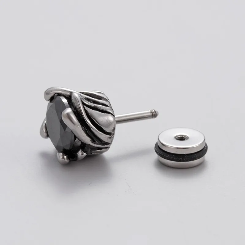 1 Piece Vintage Style Geometric 316 Stainless Steel  Zircon Ear Studs display picture 2