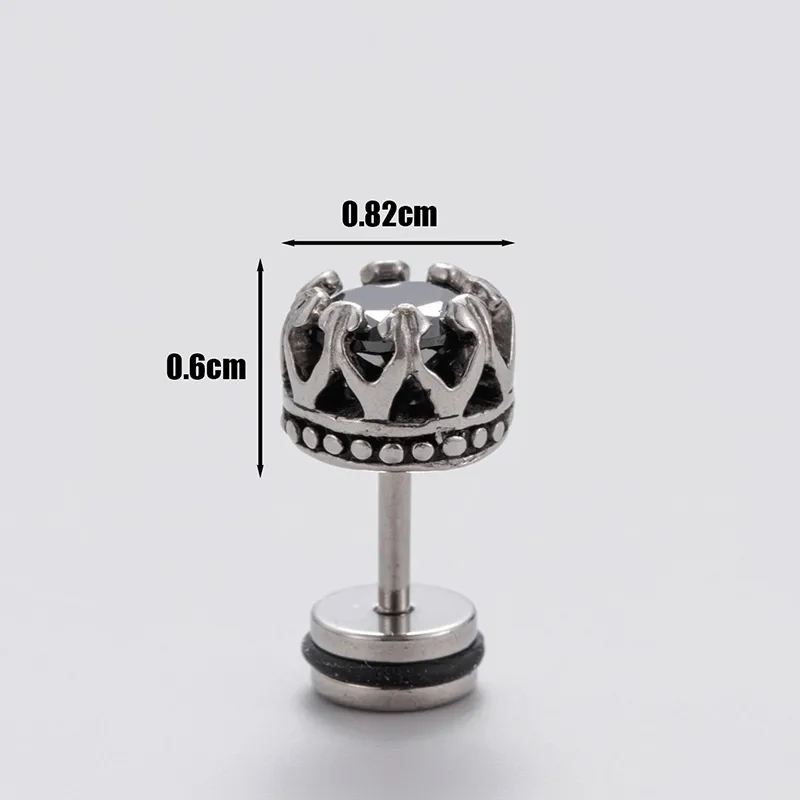 1 Piece Vintage Style Geometric 316 Stainless Steel  Zircon Ear Studs display picture 6