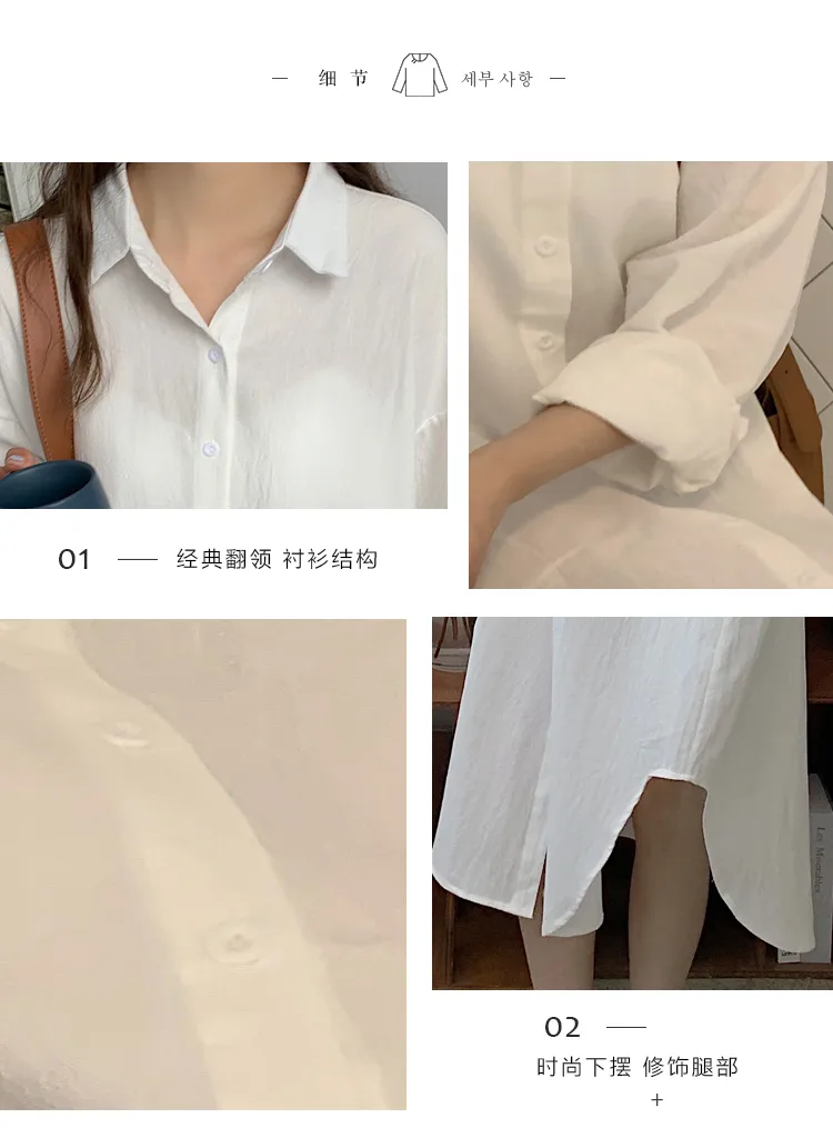 Women's Shirt Dress Casual Turndown Long Sleeve Solid Color Midi Dress Daily display picture 12
