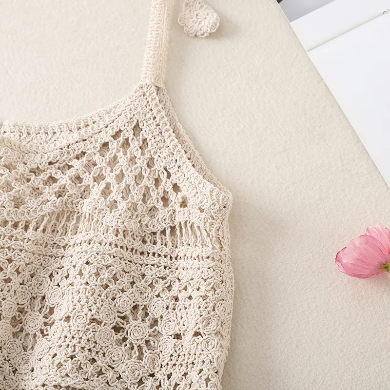 Women's Vest Tank Tops Hollow Out Casual Vacation Solid Color display picture 5
