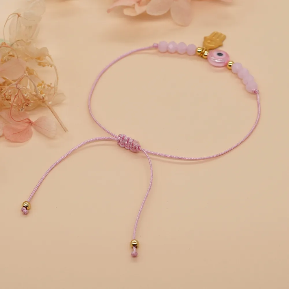 Bohemian Geometric Devil's Eye Artificial Crystal Rope Women's Drawstring Bracelets display picture 14