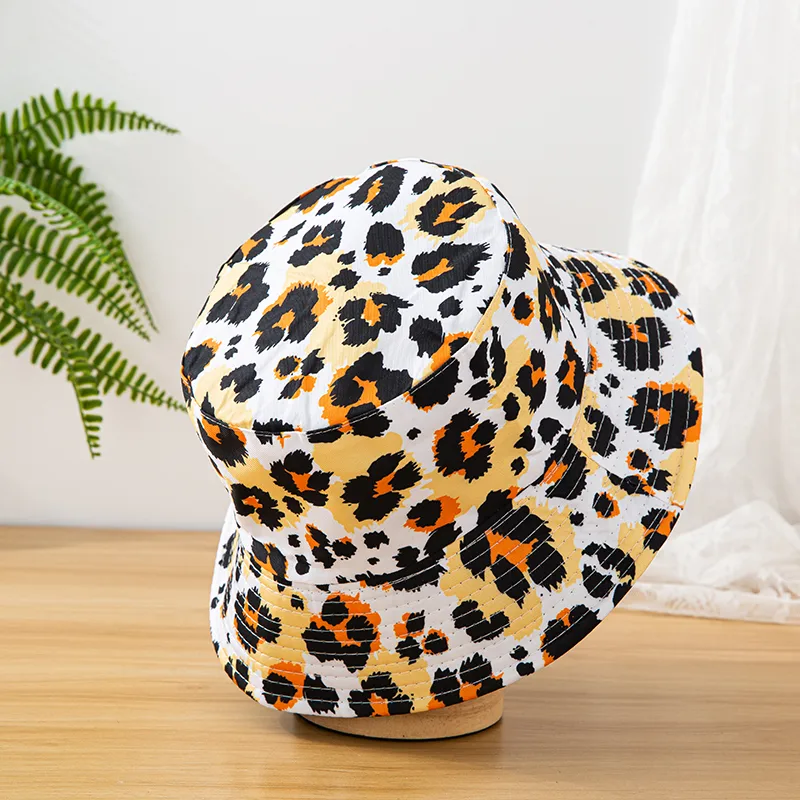 Unisex Casual Vacation Leopard Printing Flat Eaves Bucket Hat display picture 5