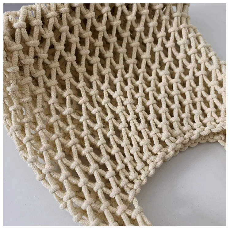Women's Small Cotton Solid Color Basic Weave Open Handbag display picture 12