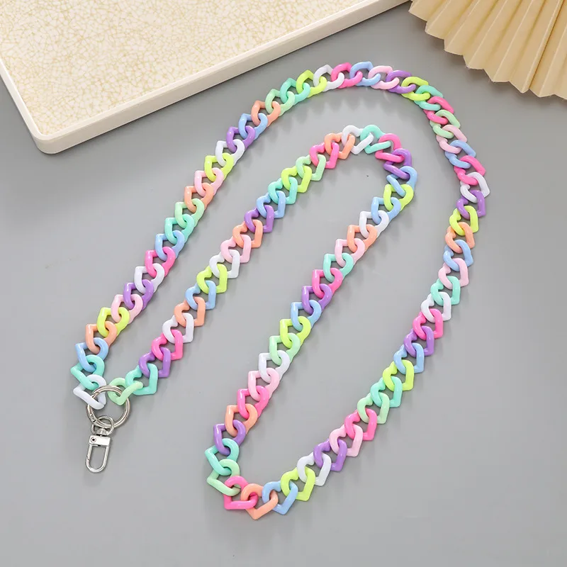 Vacation Color Block Arylic Beaded Mobile Phone Chain display picture 7