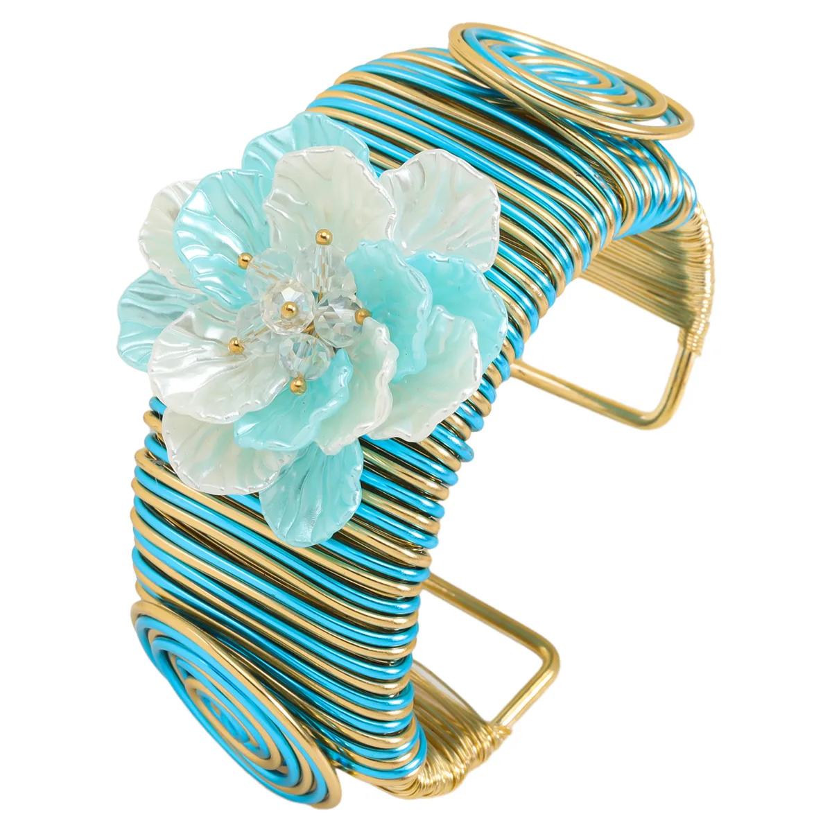 Retro Classic Style Flower Alloy Plating Women's Bangle display picture 12