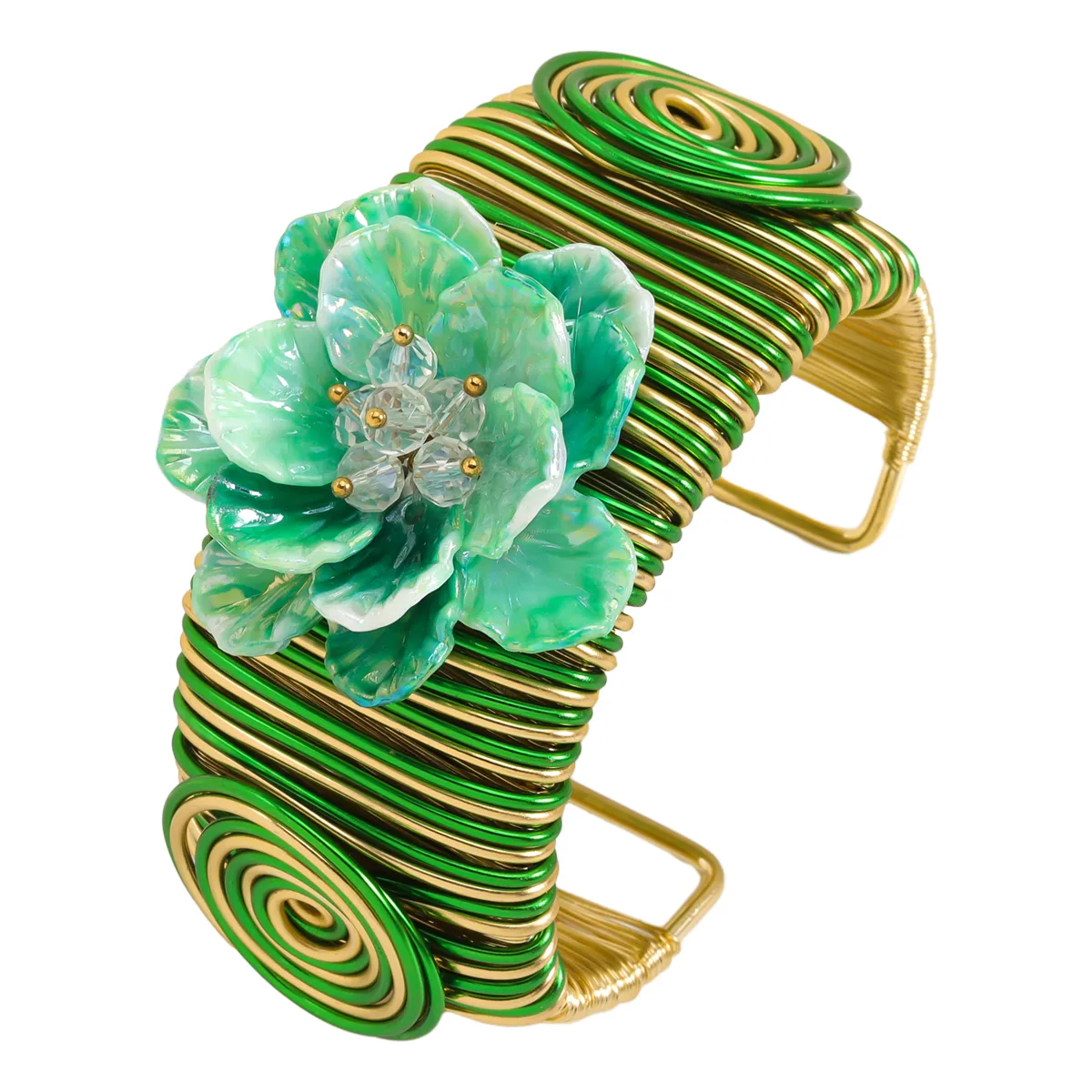 Retro Classic Style Flower Alloy Plating Women's Bangle display picture 10