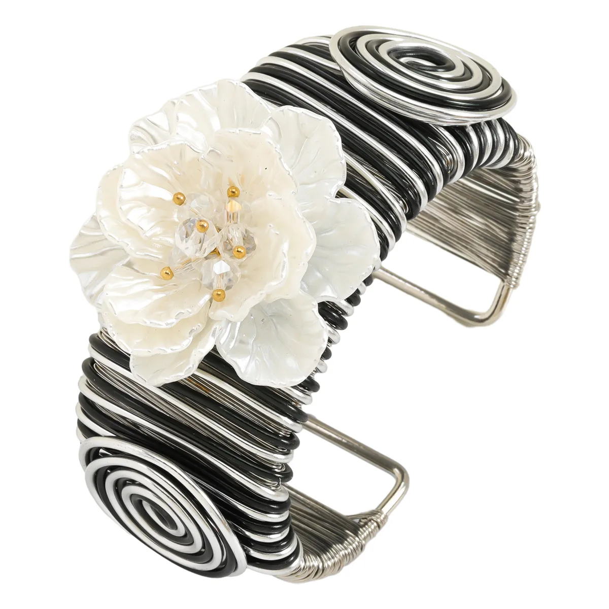 Retro Classic Style Flower Alloy Plating Women's Bangle display picture 9