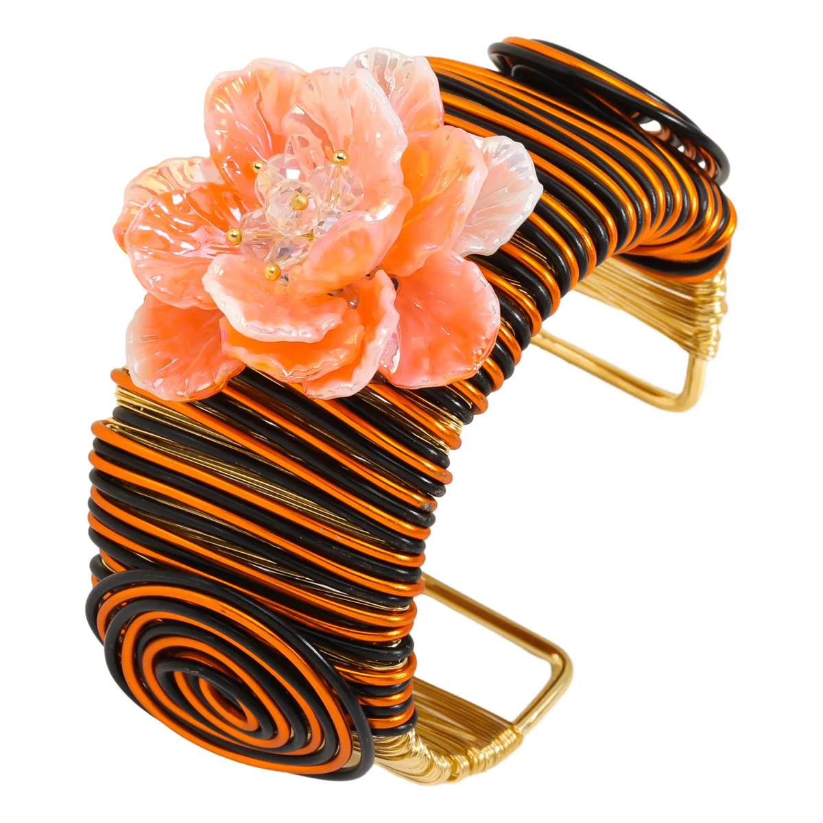 Retro Classic Style Flower Alloy Plating Women's Bangle display picture 11