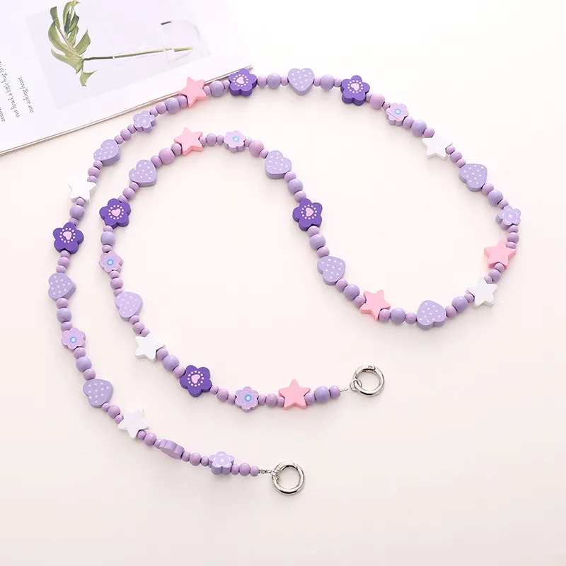 IG Style Pastoral Star Flower Butterfly Beaded Chain Mobile Phone Chain display picture 7
