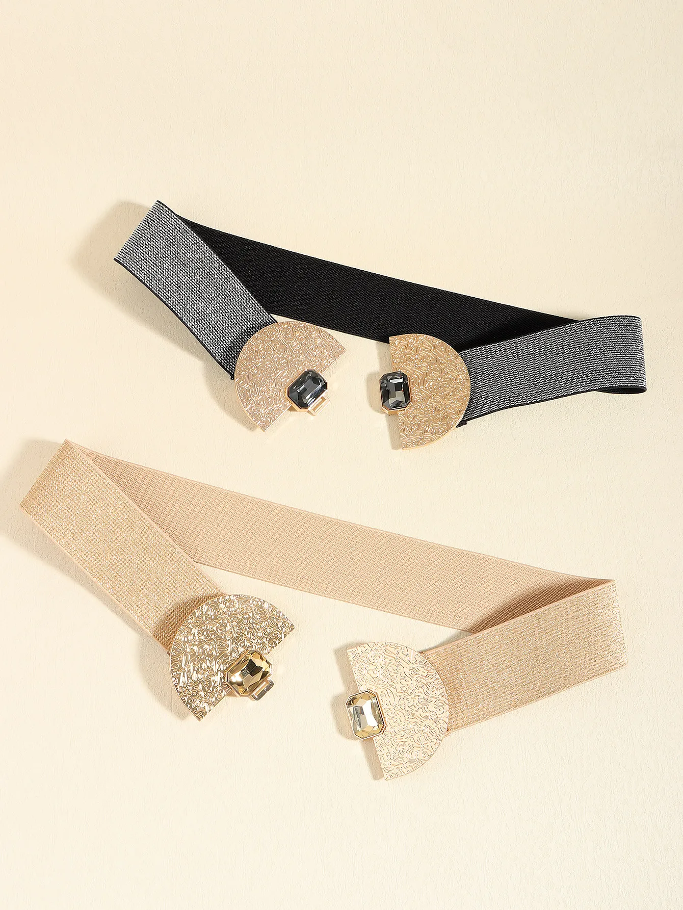 Vintage Style Commute Geometric Elastic Polyester Buckle Elastic Alloy Women's Adults Woven Belts display picture 7