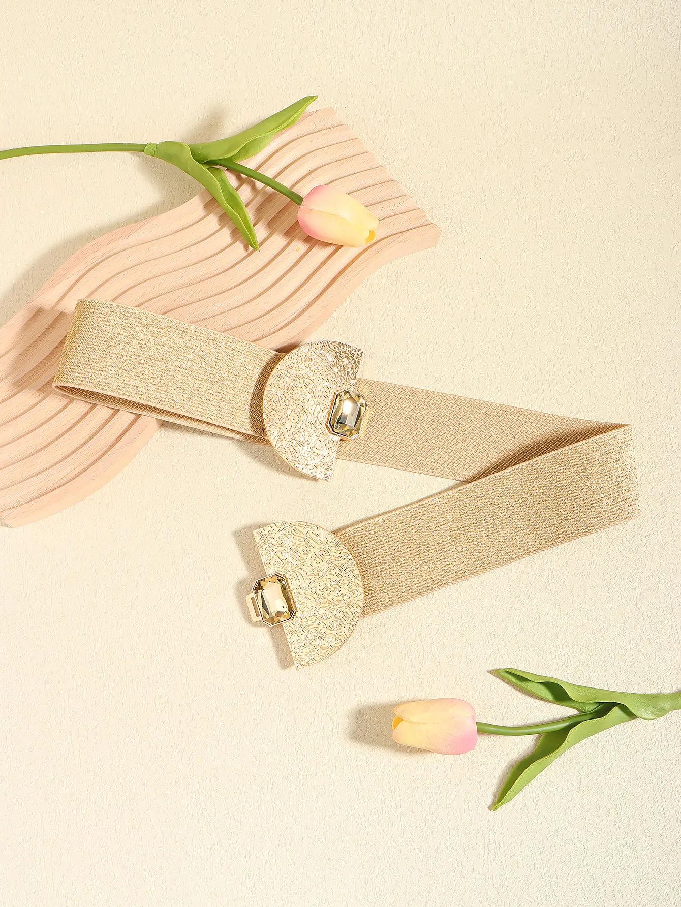 Vintage Style Commute Geometric Elastic Polyester Buckle Elastic Alloy Women's Adults Woven Belts display picture 5
