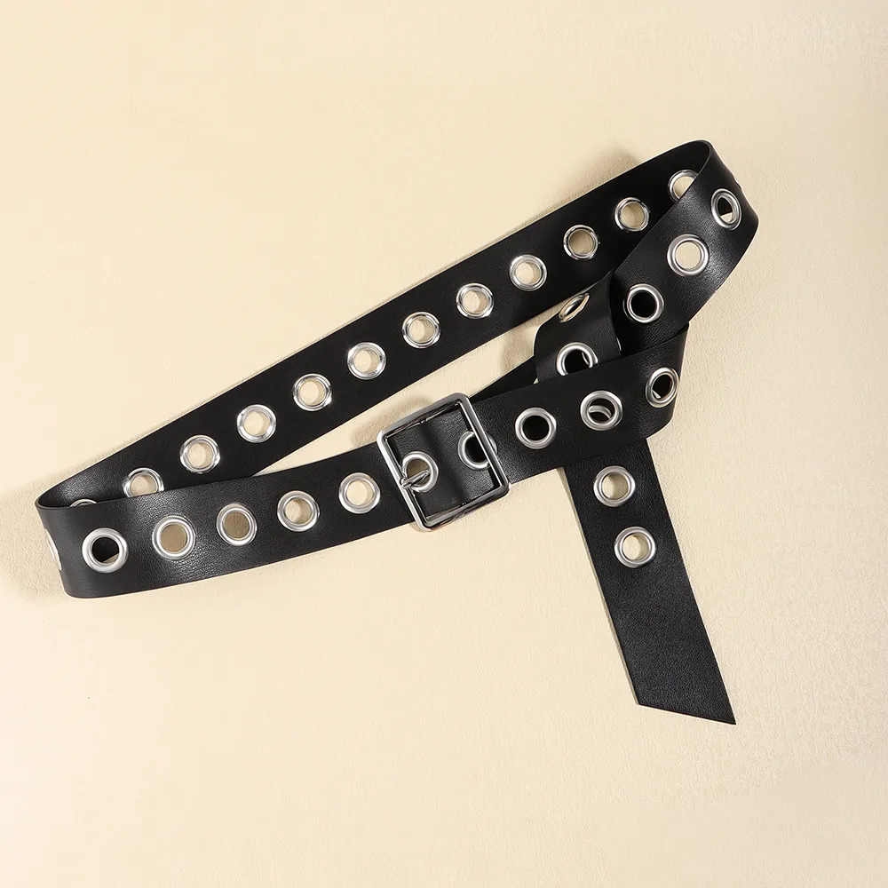 Simple Style Commute Solid Color Pu Leather Belt Buckle Women's Leather Belts display picture 5