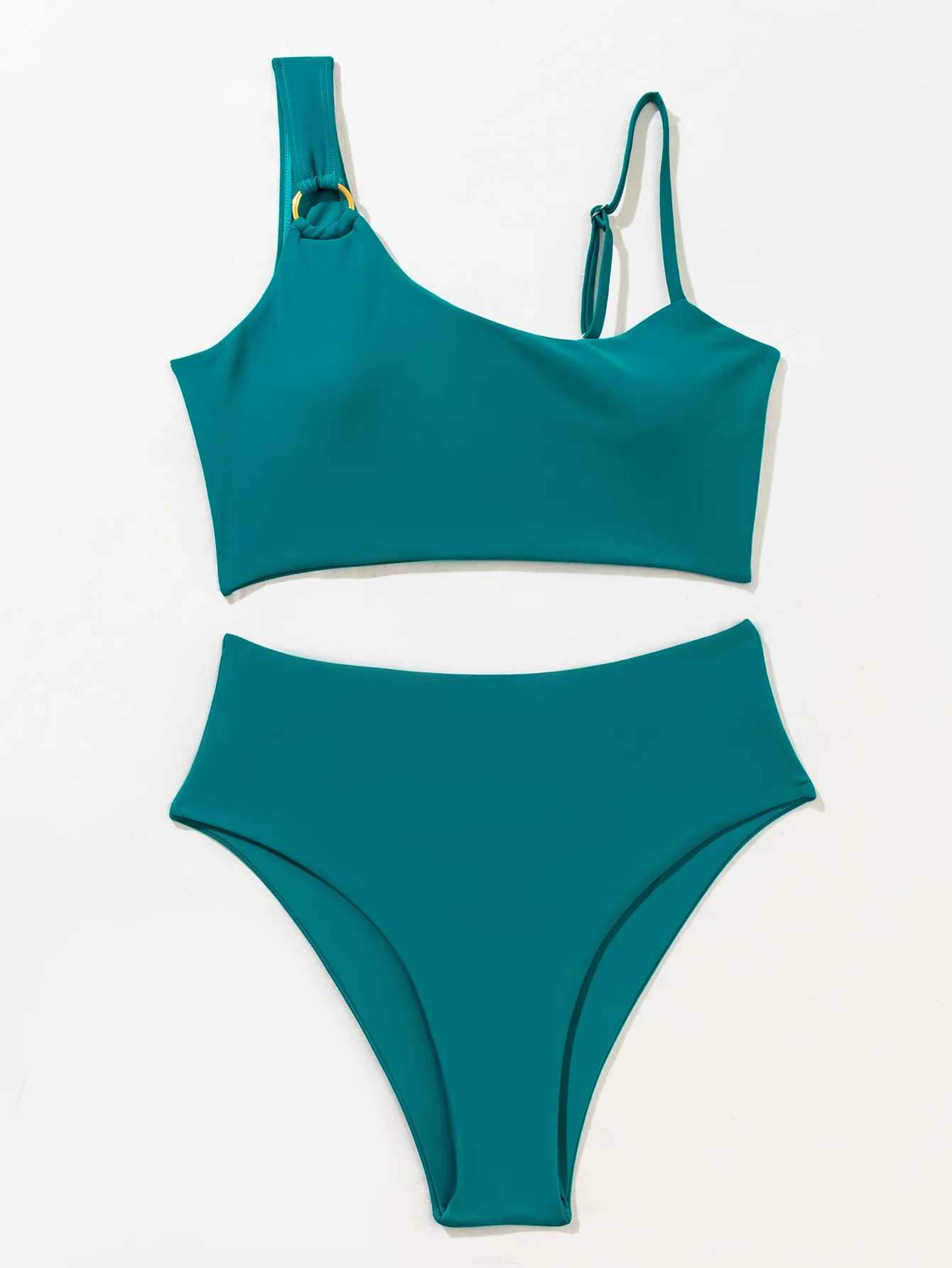 Women's Solid Color 2 Pieces Set Bikinis Swimwear display picture 2
