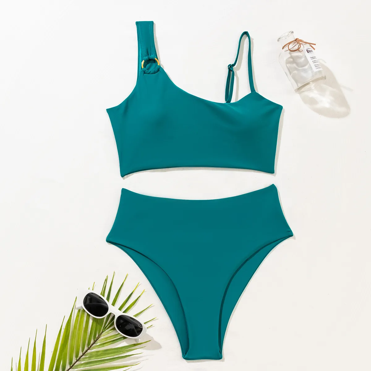Women's Solid Color 2 Pieces Set Bikinis Swimwear display picture 5
