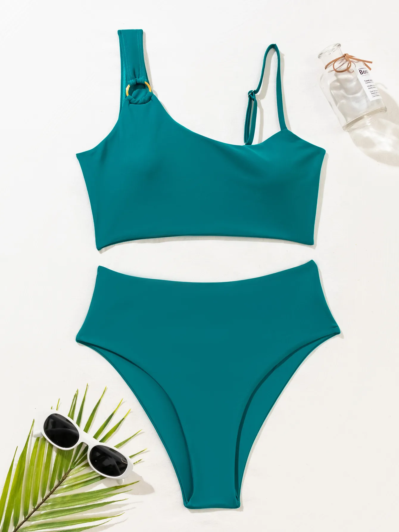 Women's Solid Color 2 Pieces Set Bikinis Swimwear display picture 6