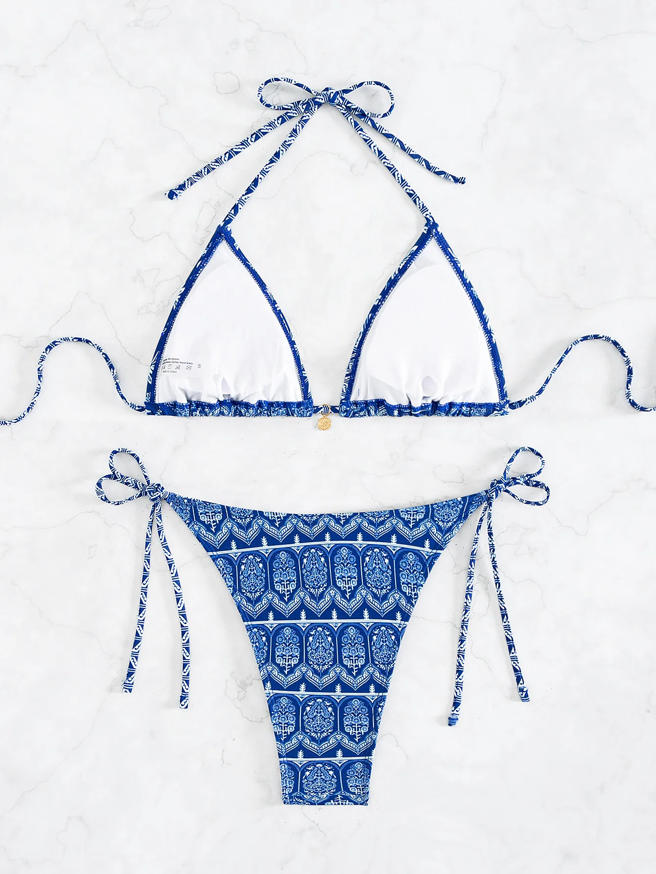 Women's Solid Color 2 Pieces Set Bikinis Swimwear display picture 2