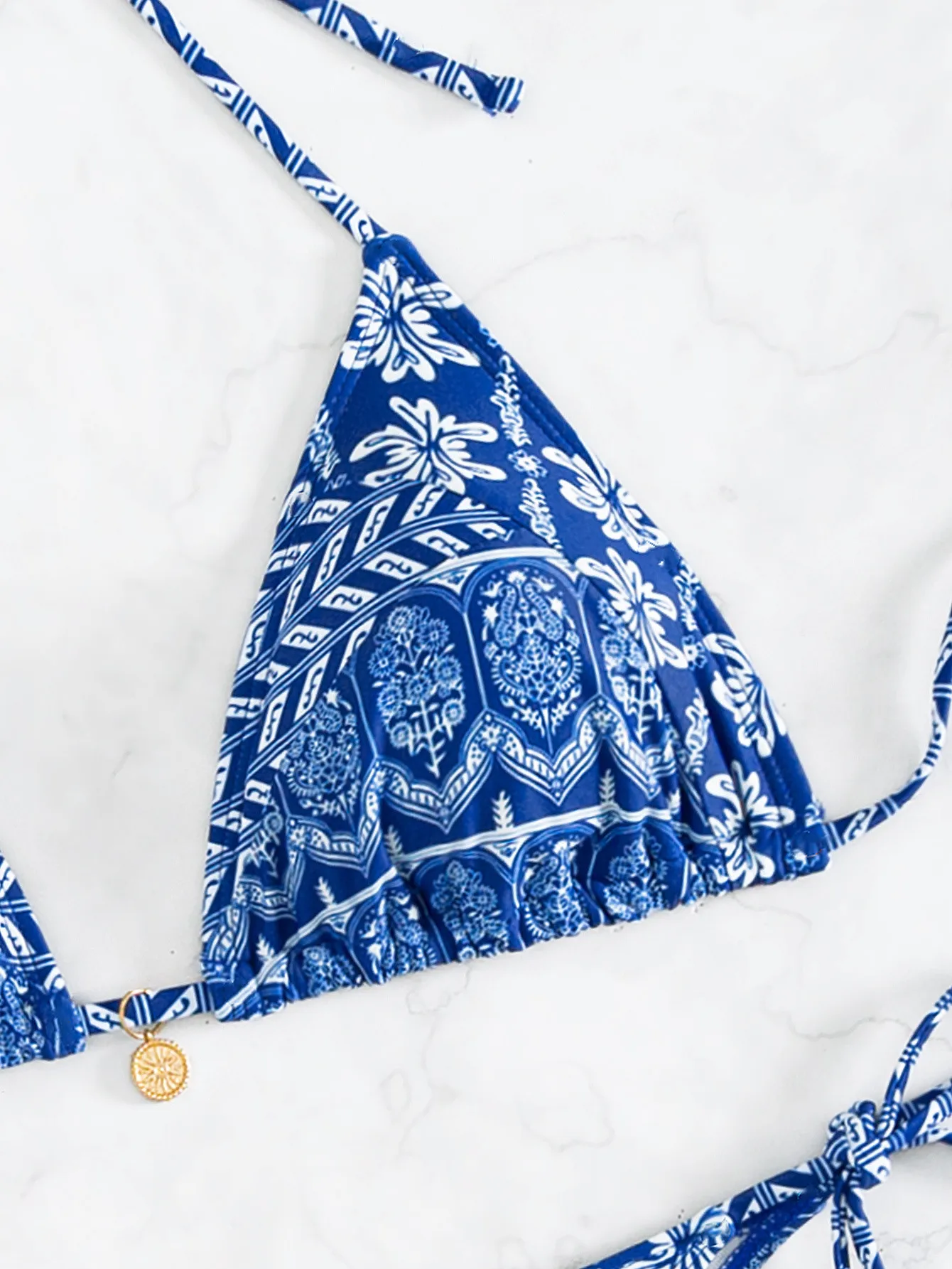 Women's Solid Color 2 Pieces Set Bikinis Swimwear display picture 3