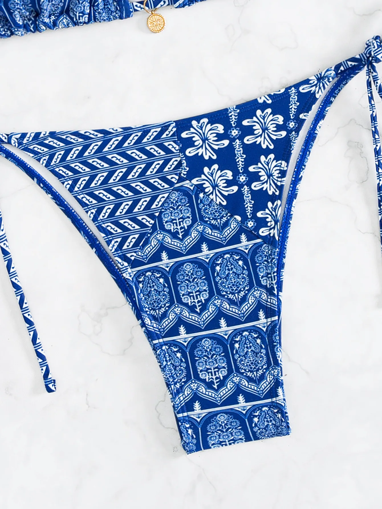 Women's Solid Color 2 Pieces Set Bikinis Swimwear display picture 4