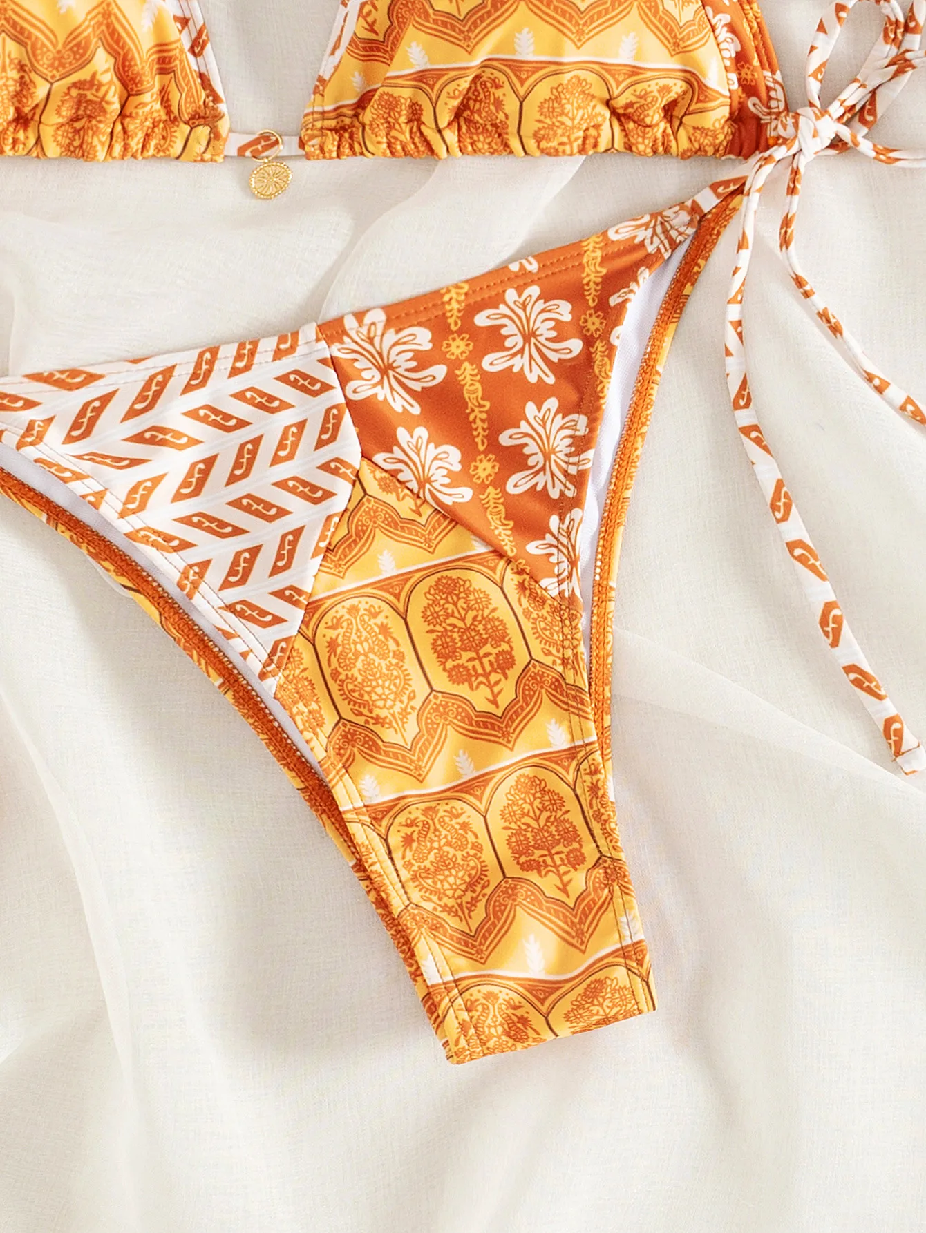 Women's Solid Color 2 Pieces Set Bikinis Swimwear display picture 7