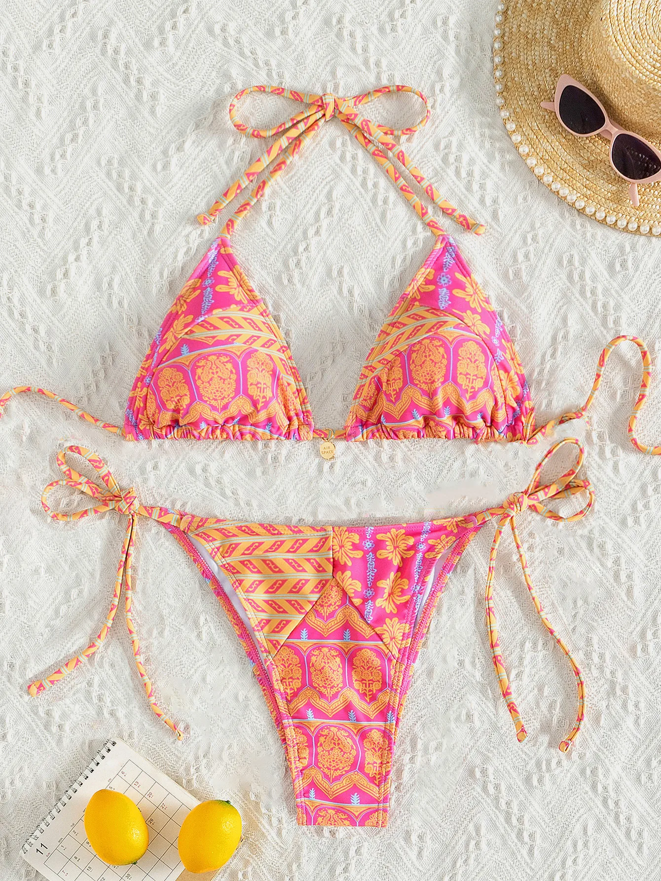 Women's Solid Color 2 Pieces Set Bikinis Swimwear display picture 11