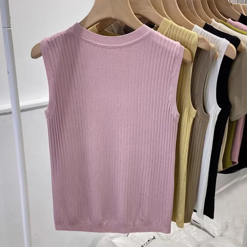 Women's Sleeveless Tank Tops Simple Style Solid Color display picture 3