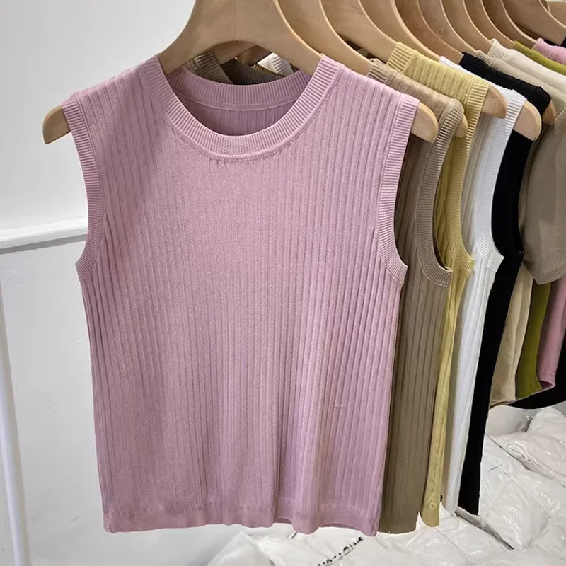 Women's Sleeveless Tank Tops Simple Style Solid Color display picture 5