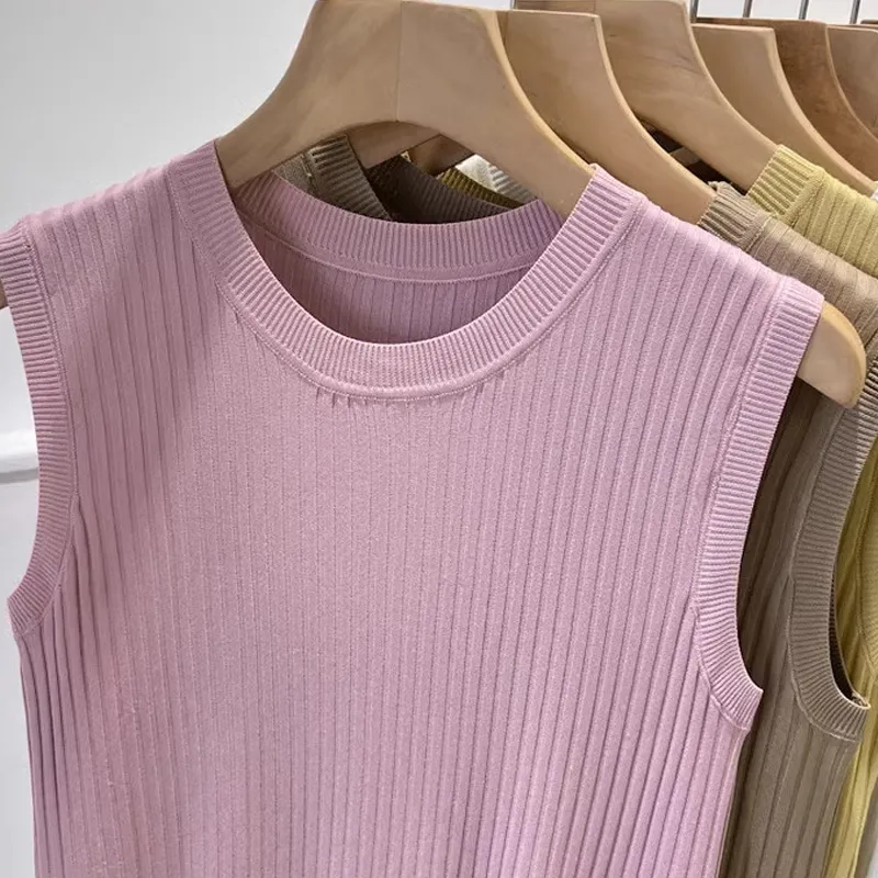 Women's Sleeveless Tank Tops Simple Style Solid Color display picture 7