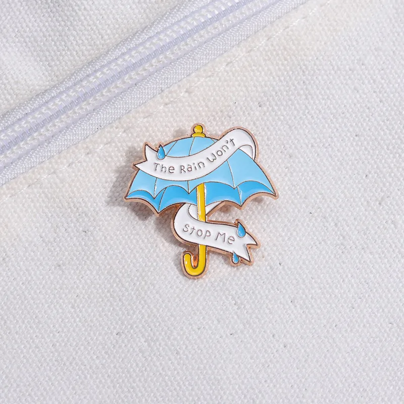 Cartoon Style Cute Cowboy Style Letter Umbrella Alloy Stamping Stoving Varnish Women's Brooches display picture 5