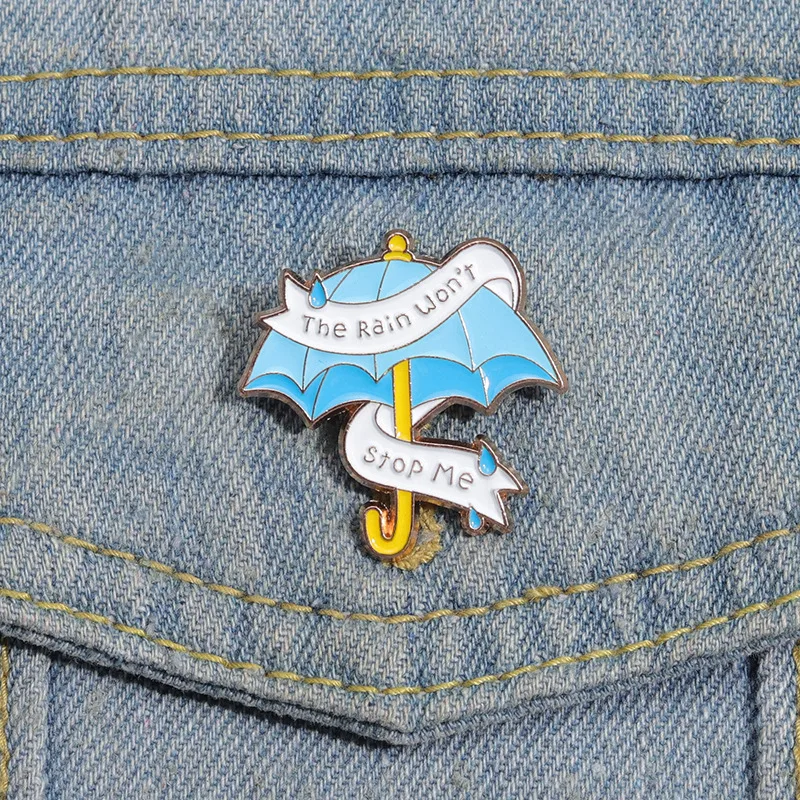 Cartoon Style Cute Cowboy Style Letter Umbrella Alloy Stamping Stoving Varnish Women's Brooches display picture 6