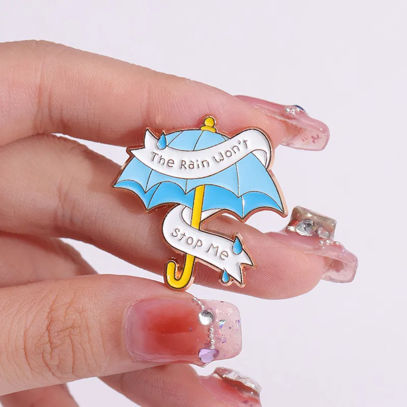 Cartoon Style Cute Cowboy Style Letter Umbrella Alloy Stamping Stoving Varnish Women's Brooches display picture 15