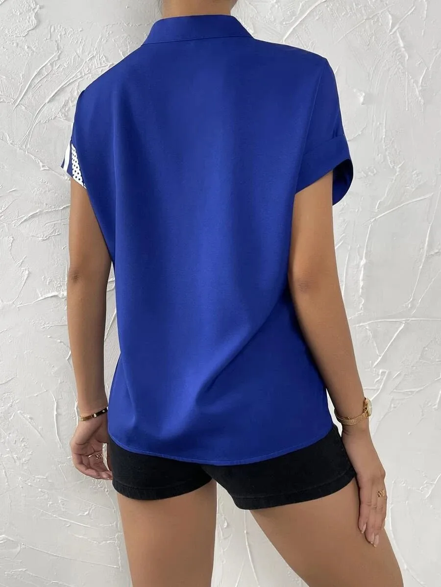 Women's Racerback Tank Tops Short Sleeve Blouses Elegant Stripe display picture 20